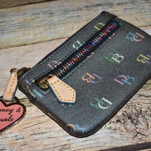 Dooney & Bourke Gray Rainbow Zippered Coin Purse